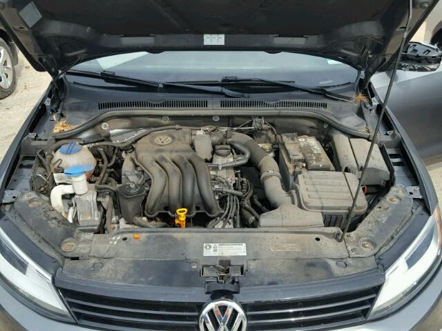 3VW1K7AJ7CM377356 - 2012 VOLKSWAGEN JETTA BASE Մոխրագույն լուսանկար 7