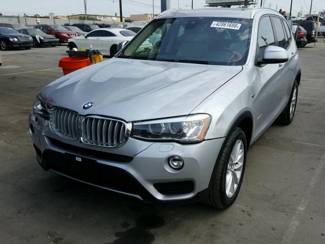 5UXWZ7C36H0X40516 - 2017 BMW X3 SDRIVE2 SILVER photo 2