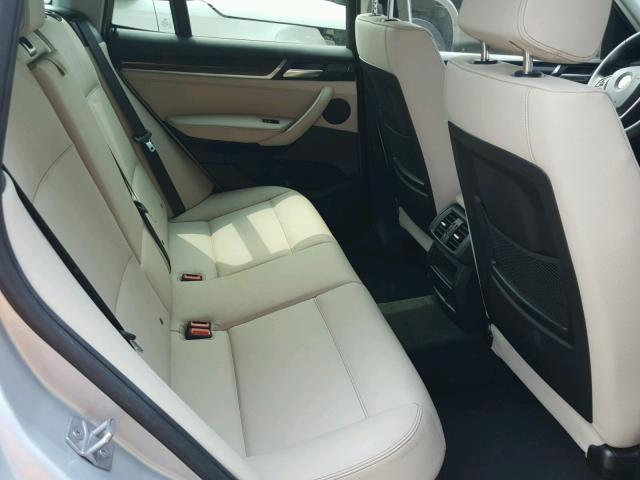 5UXWZ7C36H0X40516 - 2017 BMW X3 SDRIVE2 SILVER photo 6