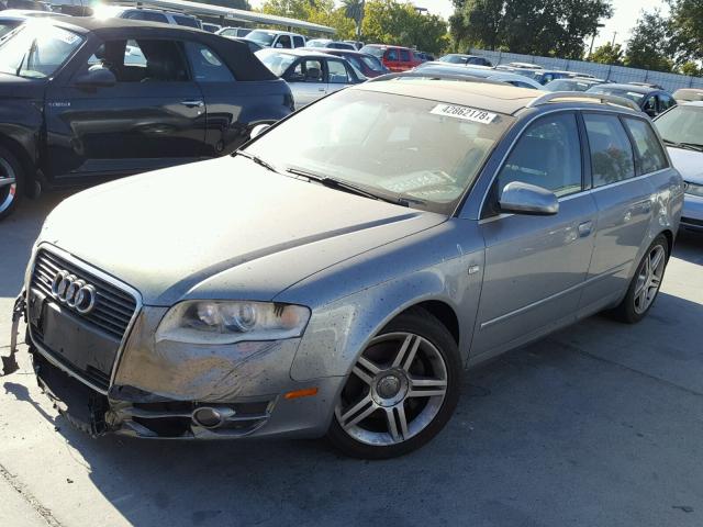 WAUKF78E57A138618 - 2007 AUDI A4 2.0T AV GRAY photo 2