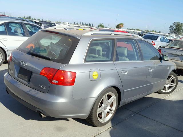 WAUKF78E57A138618 - 2007 AUDI A4 2.0T AV GRAY photo 4