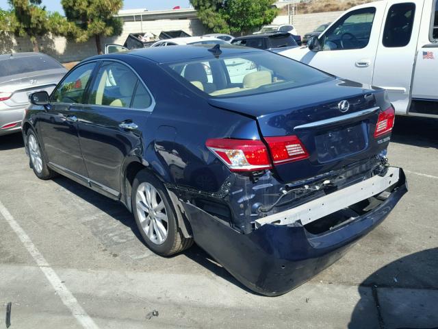 JTHBK1EG2B2458529 - 2011 LEXUS ES 350 BLUE photo 3