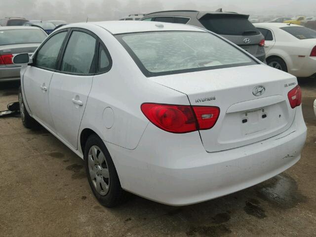 KMHDU46DX9U617401 - 2009 HYUNDAI ELANTRA GL WHITE photo 3