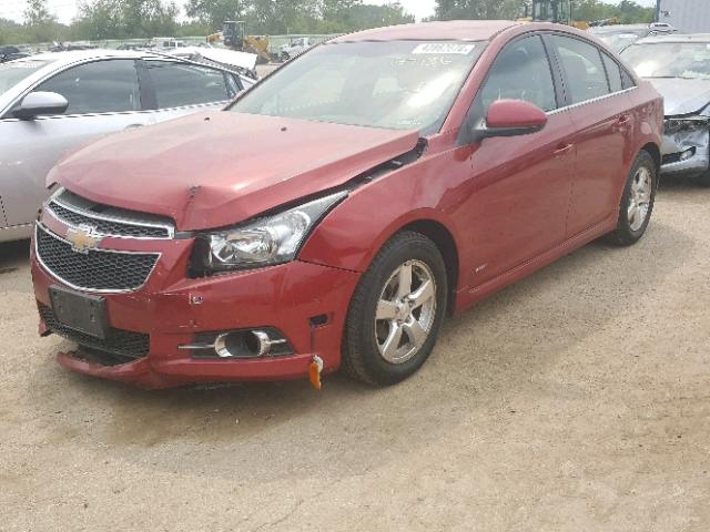 1G1PF5SC8C7109909 - 2012 CHEVROLET CRUZE LT RED photo 2