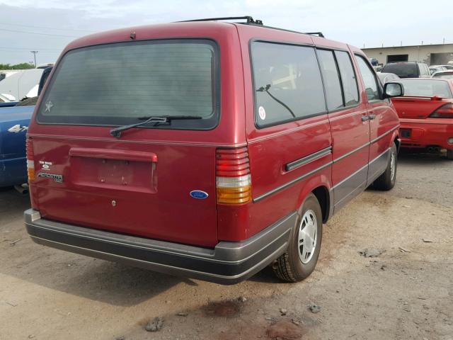 1FMDA31X8PZA63747 - 1993 FORD AEROSTAR RED photo 4