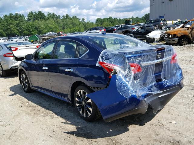 3N1CB7AP1HY386881 - 2017 NISSAN SENTRA SR BLUE photo 3