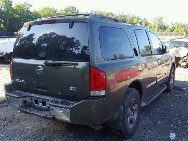 5N1AA08A85N713989 - 2005 NISSAN ARMADA SE GREEN photo 4