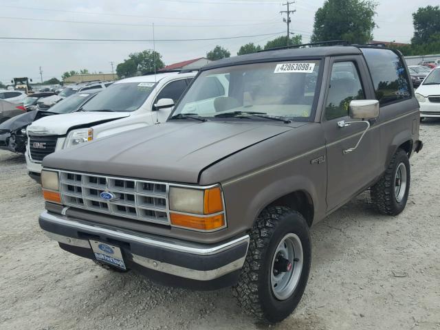 1FMCU14T4KUB87701 - 1989 FORD BRONCO II BROWN photo 2