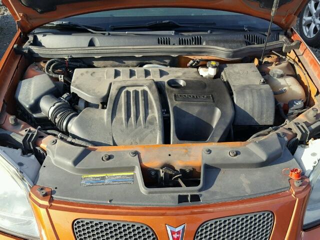 1G2AL55F577221380 - 2007 PONTIAC G5 SE ORANGE photo 7