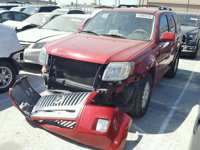 4M2CU87749KJ14615 - 2009 MERCURY MARINER PR BURGUNDY photo 2