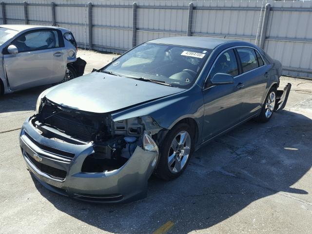 1G1ZH57B694210296 - 2009 CHEVROLET MALIBU 1LT GREEN photo 2