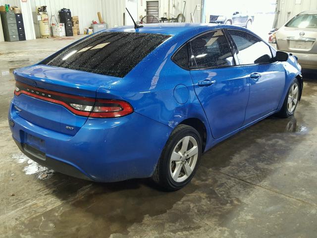 1C3CDFBB7GD571205 - 2016 DODGE DART SXT BLUE photo 4