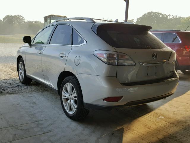 JTJBC1BA5C2427076 - 2012 LEXUS RX 450 SILVER photo 3