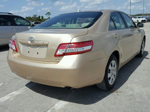 4T1BF3EK8BU156443 - 2011 TOYOTA CAMRY BASE GOLD photo 4