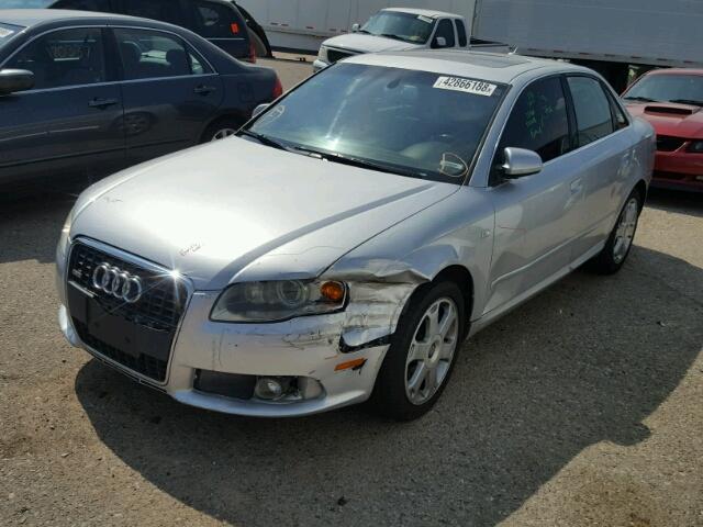 WAUAF78E68A158857 - 2008 AUDI A4 2.0T SILVER photo 2