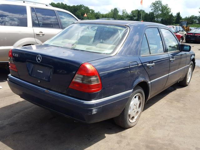 WDBHA22E9TF338372 - 1996 MERCEDES-BENZ C 220 BLUE photo 4