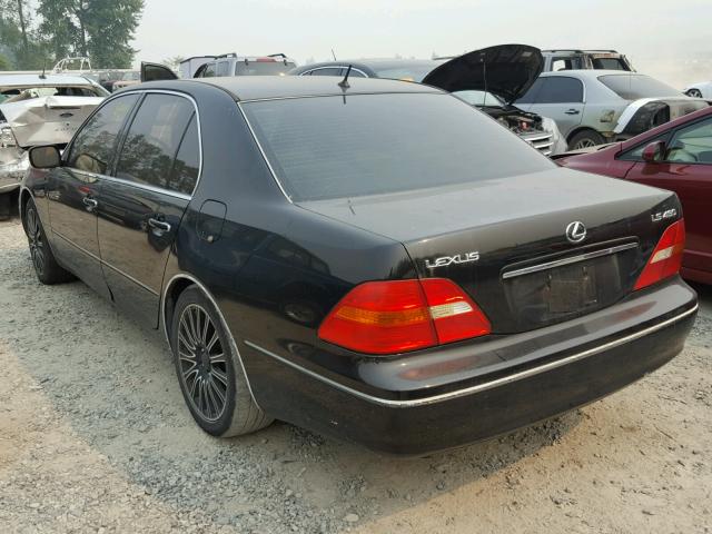 JTHBN30F120085500 - 2002 LEXUS LS 430 BLACK photo 3