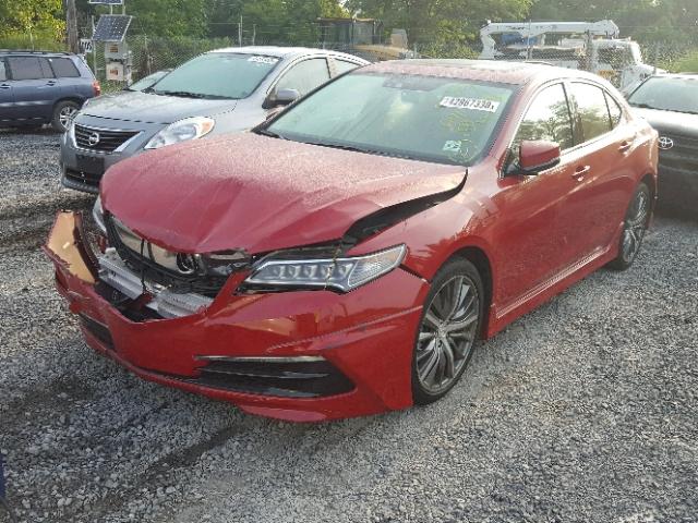 19UUB2F51HA004222 - 2017 ACURA TLX TECH წითელი ფოტო 2