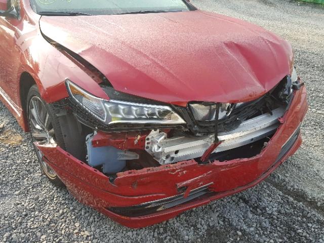 19UUB2F51HA004222 - 2017 ACURA TLX TECH წითელი ფოტო 9