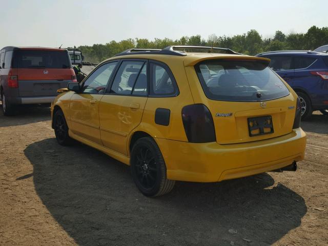 JM1BJ245X21473621 - 2002 MAZDA PROTEGE PR YELLOW photo 3