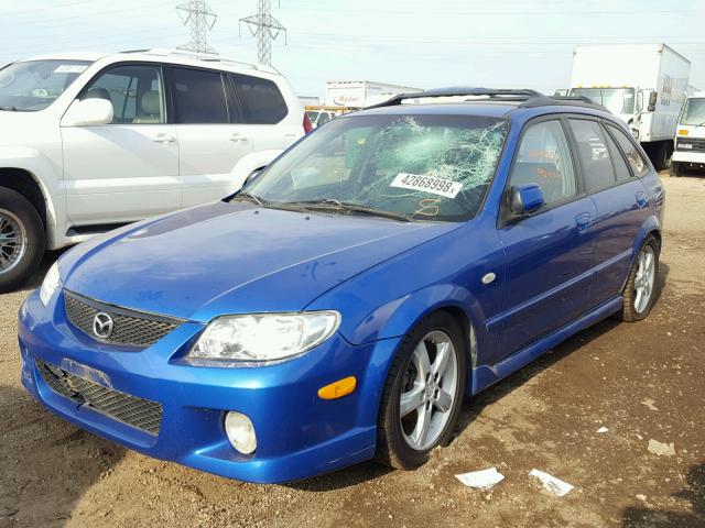 JM1BJ245731111456 - 2003 MAZDA PROTEGE PR BLUE photo 2