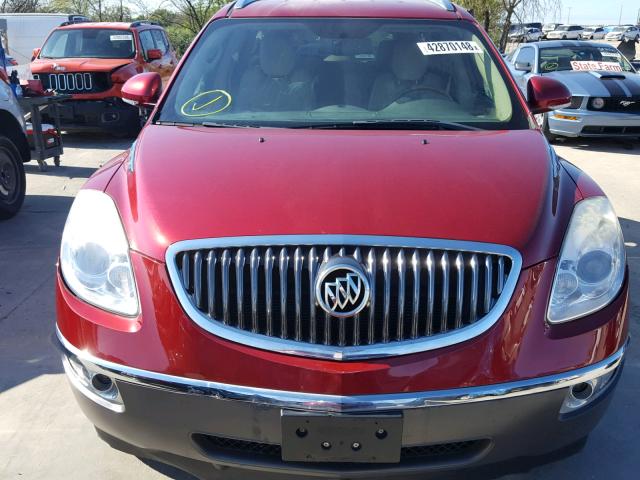 5GAKRCED0CJ402242 - 2012 BUICK ENCLAVE RED photo 9