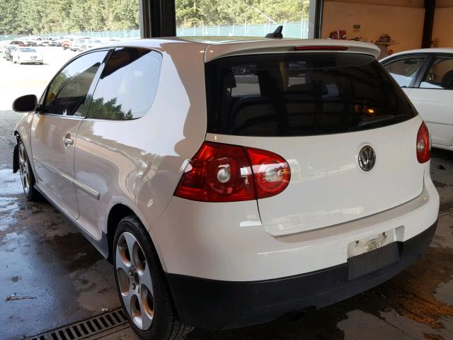 WVWFV71K38W207561 - 2008 VOLKSWAGEN GTI WHITE photo 3