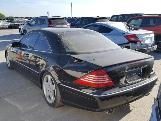 WDBPJ75J65A044185 - 2005 MERCEDES-BENZ CL 500 BLACK photo 3