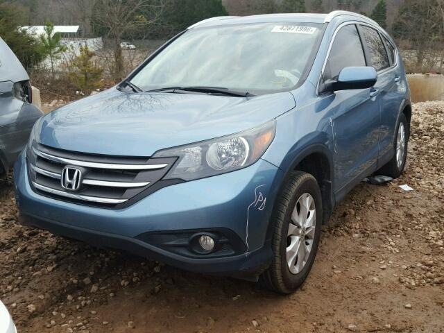 2HKRM3H72EH541950 - 2014 HONDA CR-V EXL TEAL photo 2