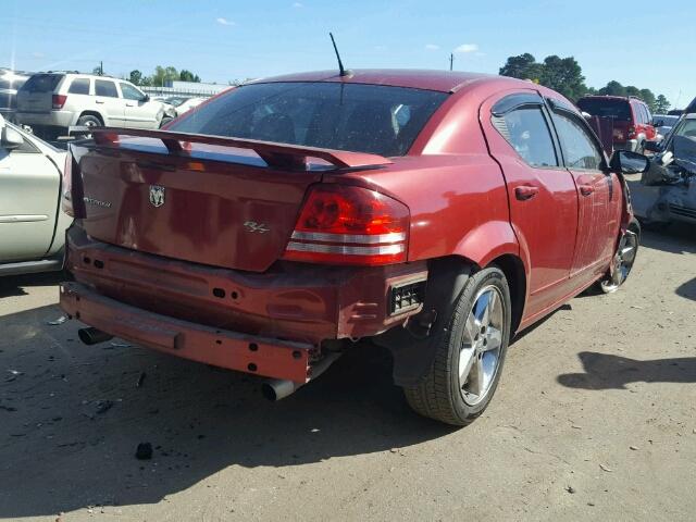 1B3LC76M78N615751 - 2008 DODGE AVENGER R/ RED photo 4