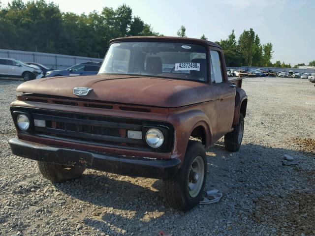 F11CK141788 - 1961 FORD PICKUP BURGUNDY photo 2