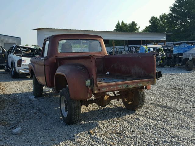 F11CK141788 - 1961 FORD PICKUP BURGUNDY photo 3