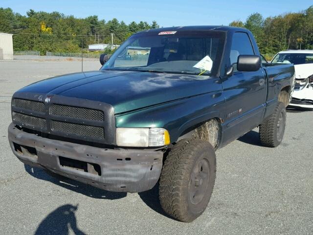 1B7HF16Z7WS539483 - 1998 DODGE RAM 1500 GREEN photo 2