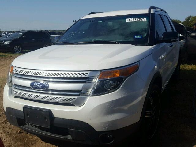 1FM5K7D84EGC22298 - 2014 FORD EXPLORER X WHITE photo 2