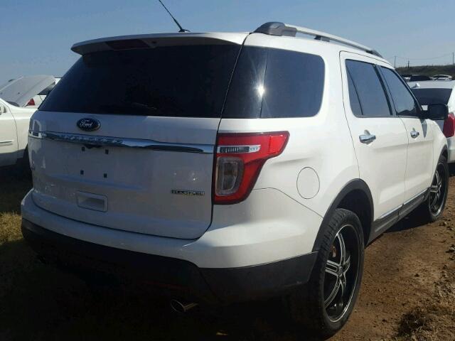 1FM5K7D84EGC22298 - 2014 FORD EXPLORER X WHITE photo 4