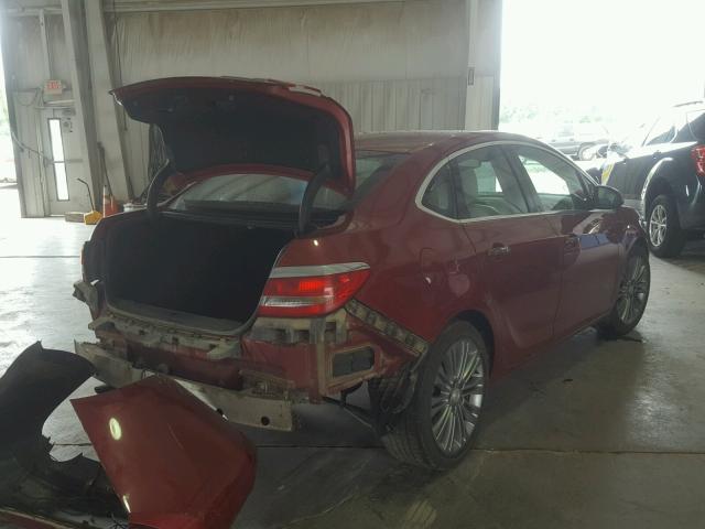 1G4PS5SK2D4246191 - 2013 BUICK VERANO RED photo 4