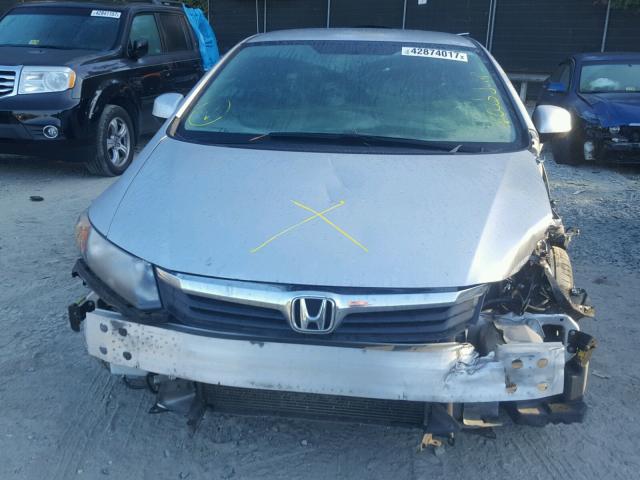 19XFB2F54CE393080 - 2012 HONDA CIVIC LX SILVER photo 9