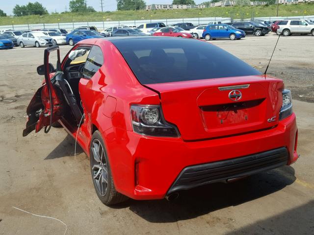 JTKJF5C71FJ003719 - 2015 TOYOTA SCION TC 红色 照片 3