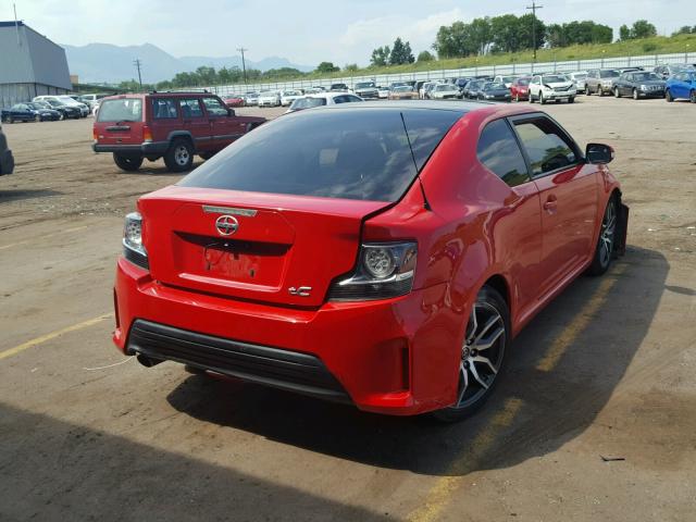 JTKJF5C71FJ003719 - 2015 TOYOTA SCION TC 红色 照片 4