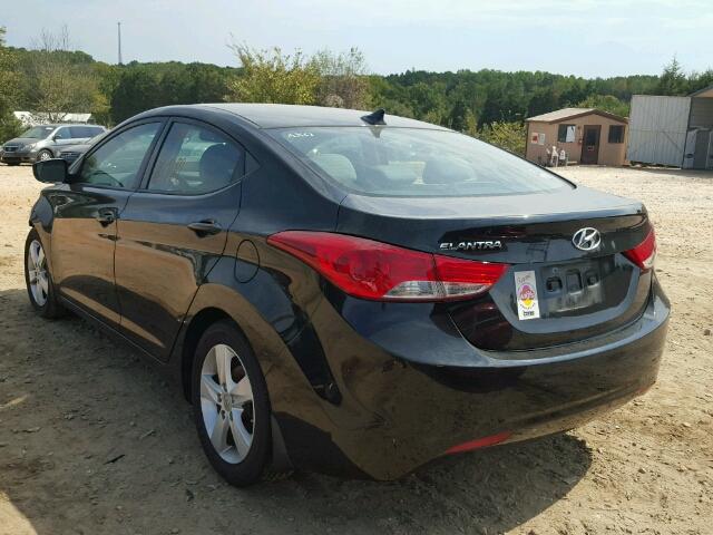 5NPDH4AE6DH400441 - 2013 HYUNDAI ELANTRA BLACK photo 3