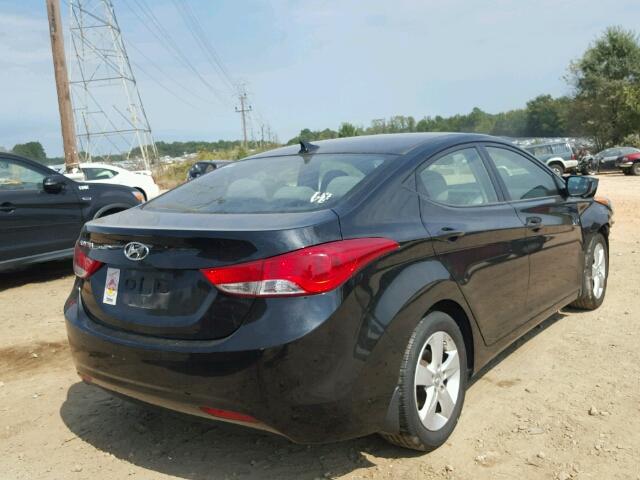 5NPDH4AE6DH400441 - 2013 HYUNDAI ELANTRA BLACK photo 4