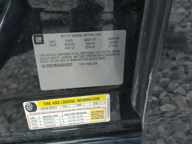 1G1ZH57B284264287 - 2008 CHEVROLET MALIBU 1LT 黑色 照片 10