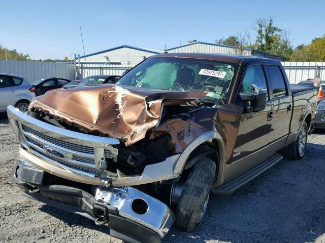 1FTFW1ET2CKD46156 - 2012 FORD F150 SUPER BROWN photo 2