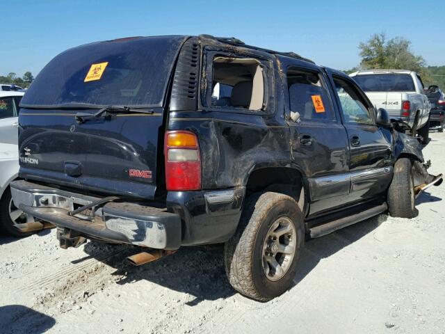 1GKEC13Z22J204734 - 2002 GMC YUKON BLACK photo 4