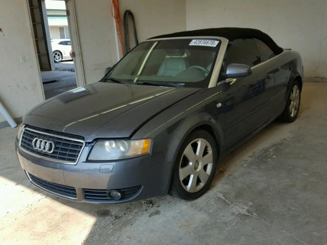 WAUAC48H06K011054 - 2006 AUDI A4 1.8 CAB GRAY photo 2