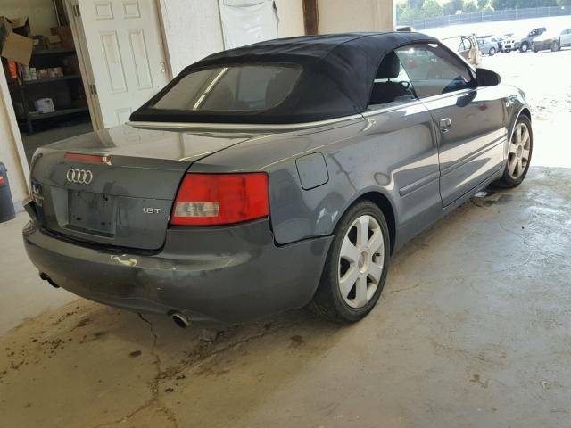 WAUAC48H06K011054 - 2006 AUDI A4 1.8 CAB GRAY photo 4