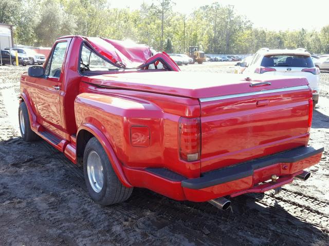 1FTCF15N1PKB01312 - 1993 FORD F150 RED photo 3