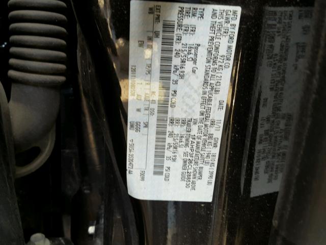 1FAHP3F26CL288530 - 2012 FORD FOCUS SE BLACK photo 10