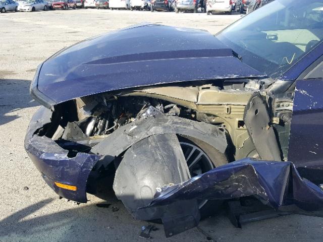 1ZVBP8AN6A5154291 - 2010 FORD MUSTANG BLUE photo 9