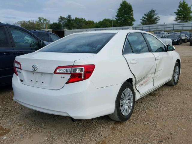 4T4BF1FK8DR295483 - 2013 TOYOTA CAMRY L WHITE photo 4